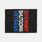 Government Shutdown Veteran  Fleecedecke (Vorderseite (Horizontal))