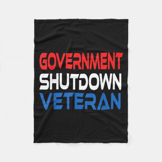 Government Shutdown Veteran  Fleecedecke (Vorderseite)