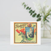 Governor Orange LabelLindsay, CA Postkarte (Stehend Vorderseite)