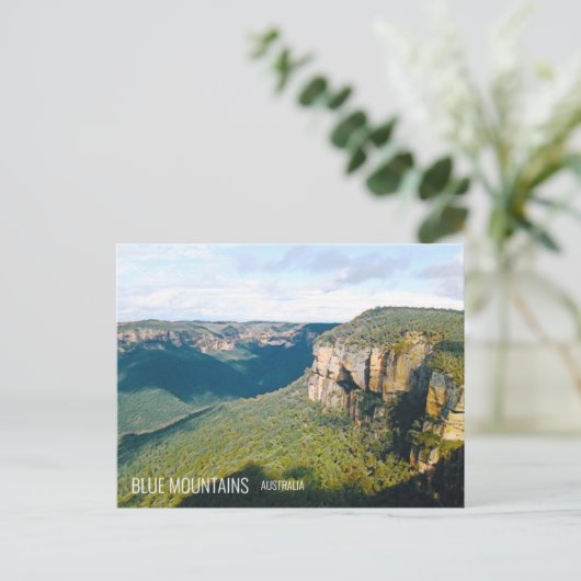 Govetts Leap Blue Mountains Australien Reise Postkarte (Stehend Vorderseite)