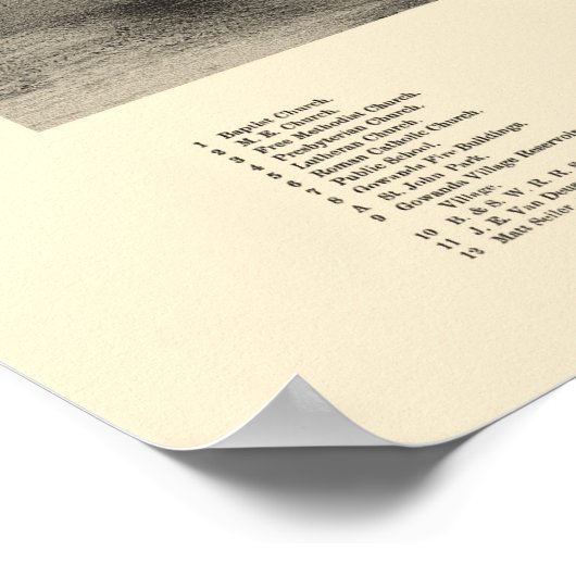 Gowanda, NY Panoramic Map - 1892 Poster (Ecke)