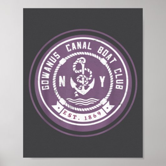 Gowanus C Boat Club Funny Brooklyn New York So  Poster (Vorne)