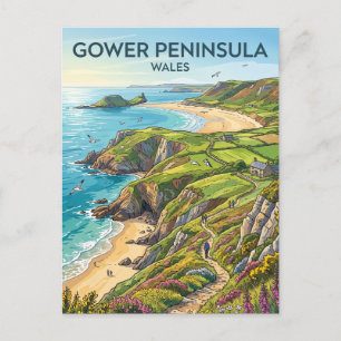 Gower-Halbinsel Wales Postkarte