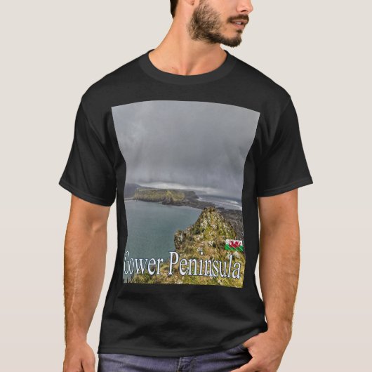 Gower Halbinsel, Wales T-Shirt (Vorderseite)