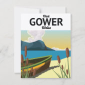 Gower Wales Reiseplakat (Vorderseite)