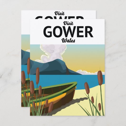 Gower Wales Reiseplakat (Vorne/Hinten)