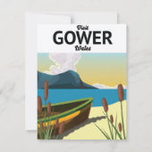 Gower Wales Reiseplakat (Rückseite)