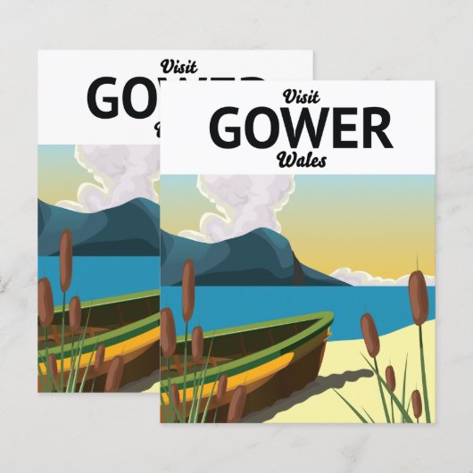 Gower Wales Reiseplakat (Vorne/Hinten)