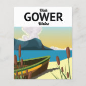 Gower Wales Reiseplakat (Rückseite)