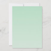 Gown and Veil on Mint Green Brautparty Einladung (Rückseite)