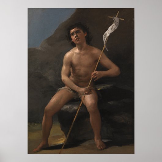 Goya - außerhalb des Johannes Baptist in der Wüste Poster (Vorne)