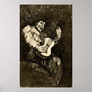 Goya - Blinder Sänger 1820 Poster