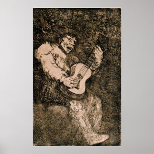 Goya - Blinder Sänger 1820 Poster