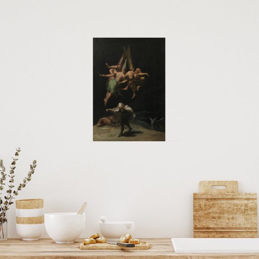 Goya - Hexenflug 1787 Poster (Küche)