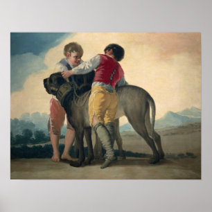 Goya - Jungen mit Mastiff 1786 Poster