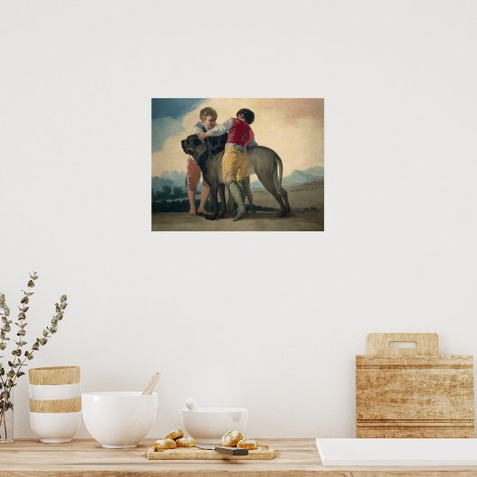 Goya - Jungen mit Mastiff 1786 Poster (Küche)