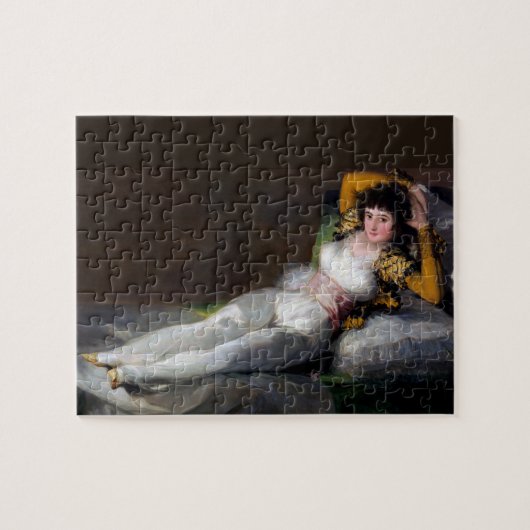 Goya Painting - Clothed Maja - La Maja Vestida Puzzle (Horizontal)