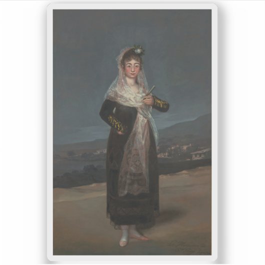 Goya - Portrait der Marquesa de Santiago Aufkleber (Vorderseite)