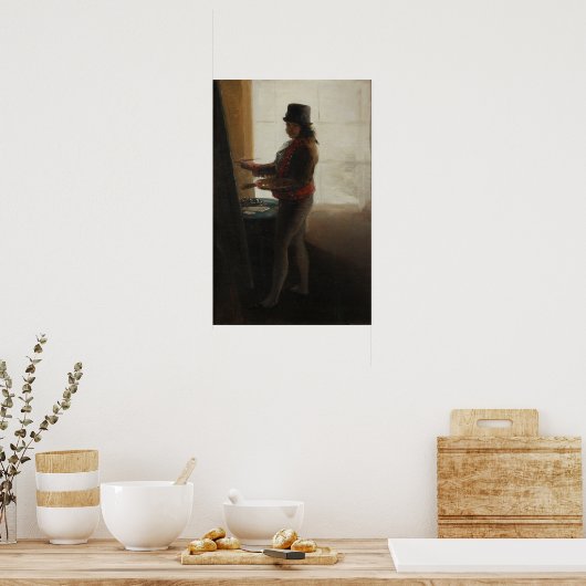 Goya - Selbstportrait im Studio 1795 Poster (Küche)