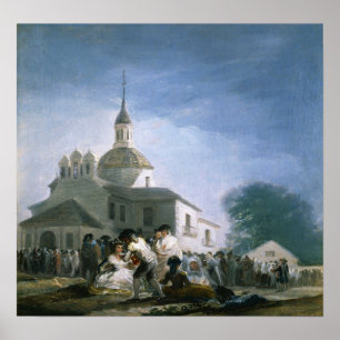 Goya - Tag des Heiligen Isidore in der Kirche des  Poster