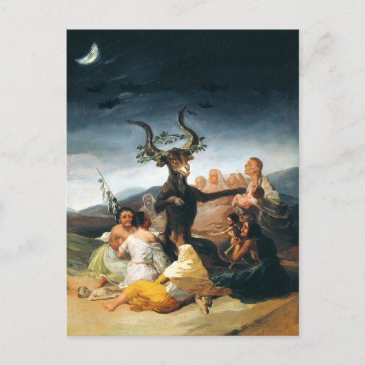 Goya Witches Sabbath Postcard Postkarte (Vorderseite)