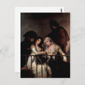 Goya y Lucientes, Francisco de Majas auf einem Bal Postkarte (Vorne/Hinten)