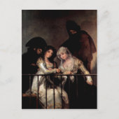 Goya y Lucientes, Francisco de Majas auf einem Bal Postkarte (Vorderseite)