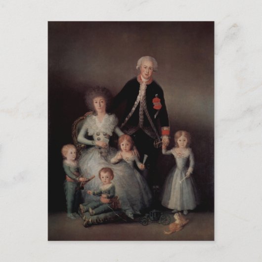 Goya y Lucientes, Francisco de Portr?t der Familie Postkarte (Vorderseite)