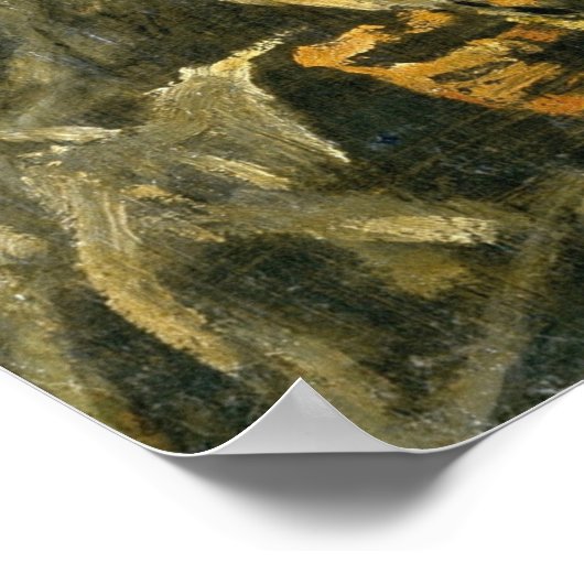 Goya - Zwei alte Männer zu den Mahlzeiten 1821 Poster (Ecke)