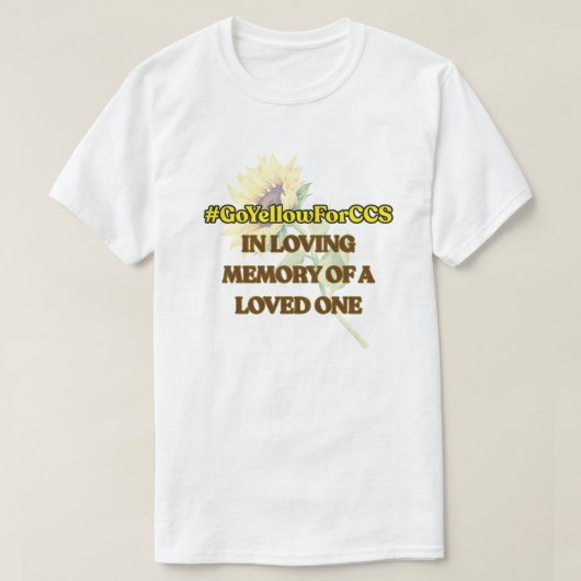#GoYellowForCCS - in Love Memory T-Shirt (Design vorne)