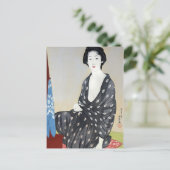 Goyo "Frau in Kimono" Postkarte (Stehend Vorderseite)