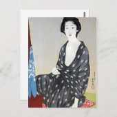 Goyo "Frau in Kimono" Postkarte (Vorne/Hinten)