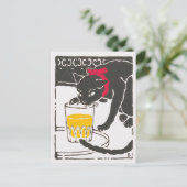 Goyō’s Beer Cat: "I Am a Cat" Modern Edition Postkarte (Stehend Vorderseite)