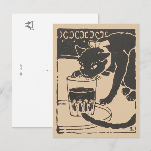 Goyō’s Beer Cat: "I Am a Cat" Original  Edition Postkarte (Vorne/Hinten)