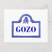 Gozo, Granada Street Sign Postkarte (Vorderseite)