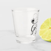 Gozo Herzenflagge, Gozitan, Insel Gozo Schnapsglas (Links)