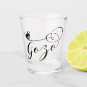 Gozo Herzenflagge, Gozitan, Insel Gozo Schnapsglas (Vorderseite)