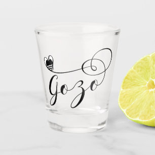 Gozo Herzenflagge, Gozitan, Insel Gozo Schnapsglas