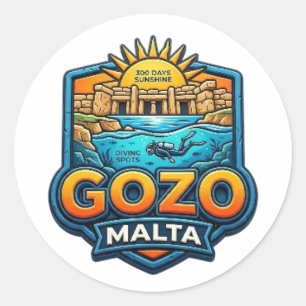 GOZO, MALTA RUNDER AUFKLEBER
