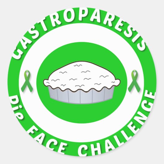 GP Pie Face Challenge Logo-Aufkleber Runder Aufkleber (Vorderseite)