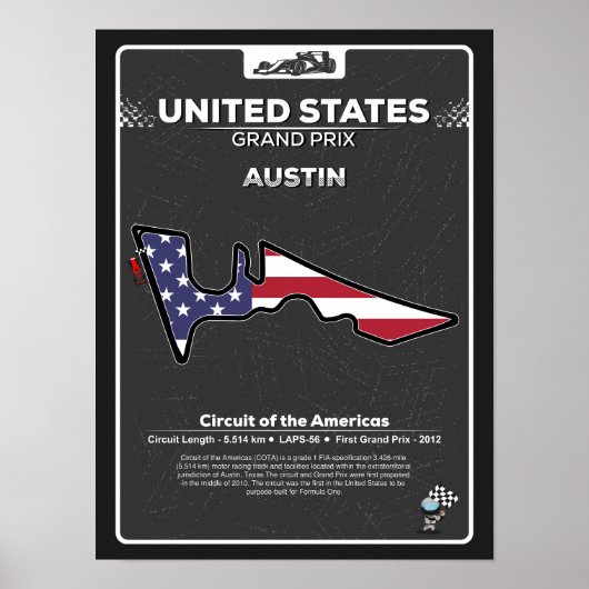 GP Poster der USA (Vorne)