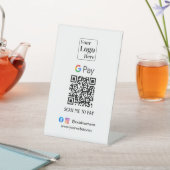 Gpay QR Code Pedestsign für Ihr Unternehmen Sockelschild (In SItu)