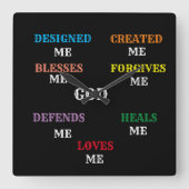 GPD ENTWICKELT ME CLOCK QUADRATISCHE WANDUHR (Vorderseite)