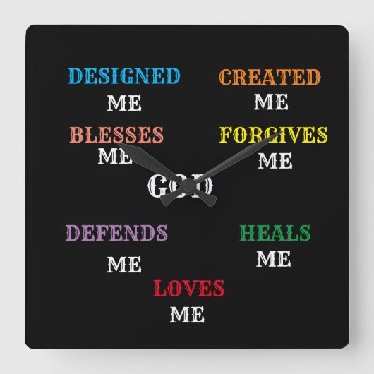 GPD ENTWICKELT ME CLOCK QUADRATISCHE WANDUHR (Vorderseite)