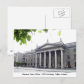 GPO Dublin Stadt Irland Feiertagspostkarte (Vorne/Hinten)