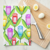 GPS-Blume Geschirrtuch (Viertel Falte)