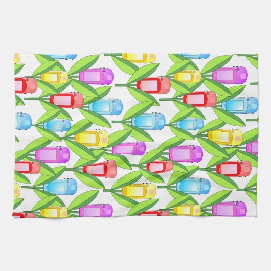 GPS-Blume Geschirrtuch (Horizontal)