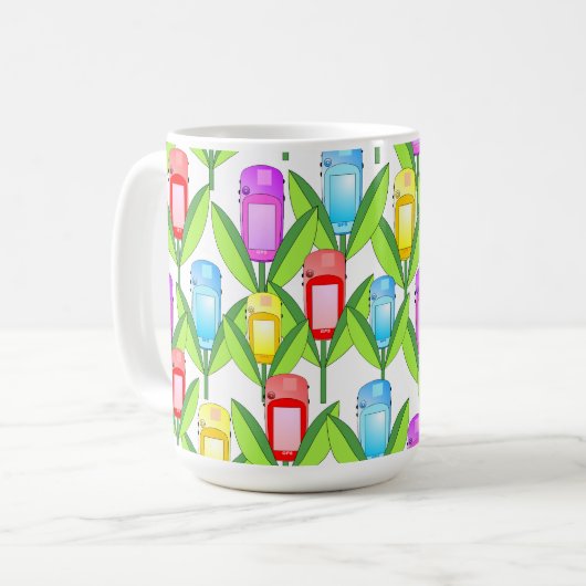 GPS-Blume Kaffeetasse (Vorderseite Links)