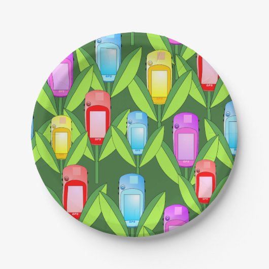 GPS-Blume Pappteller (Vorderseite)