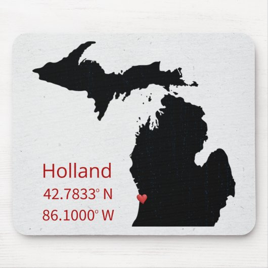 GPS Coordinates of Holland Michigan Mousepad (Vorne)